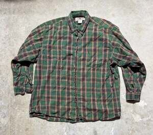 Moose Creek Legendary Mens 2XL Green & Red Plaid Long Sleeve Flannel Button Down